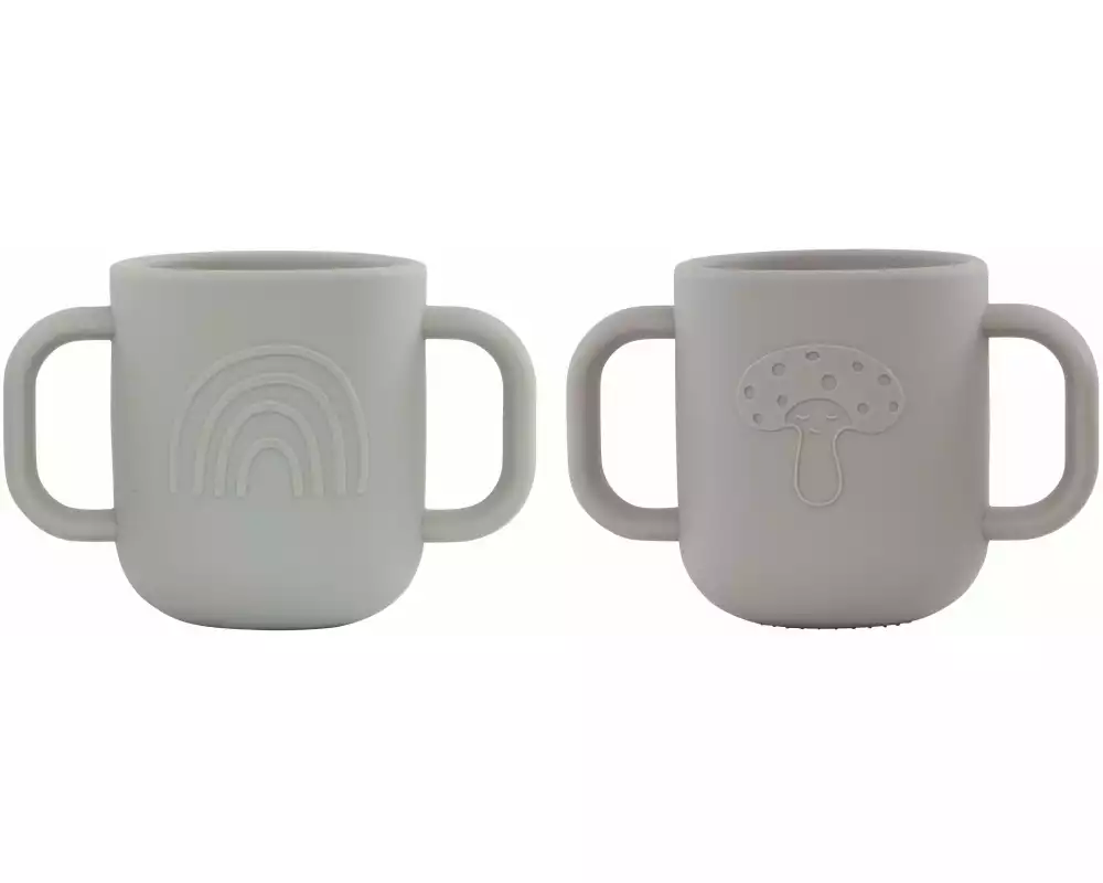 OYOY Kindertasse Kappu 2-teilig, Grau, Mint