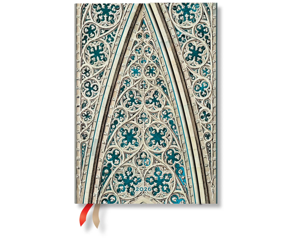 PAPERBLANKS Agenda Mailänder Dom 2026 DD0619-1 1W/1S VSO Midi HC DE 13x18cm