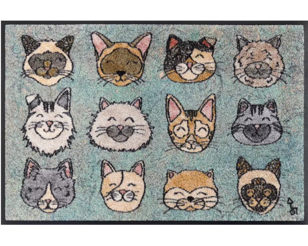 wash+dry Fussmatte Wash+Dry Glückskatzen 50 cm x 75 cm