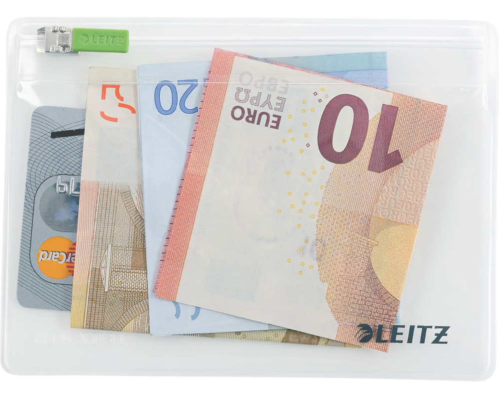 LEITZ Zip-Verschlusstasche XS 40060000 transparent 2 Stück