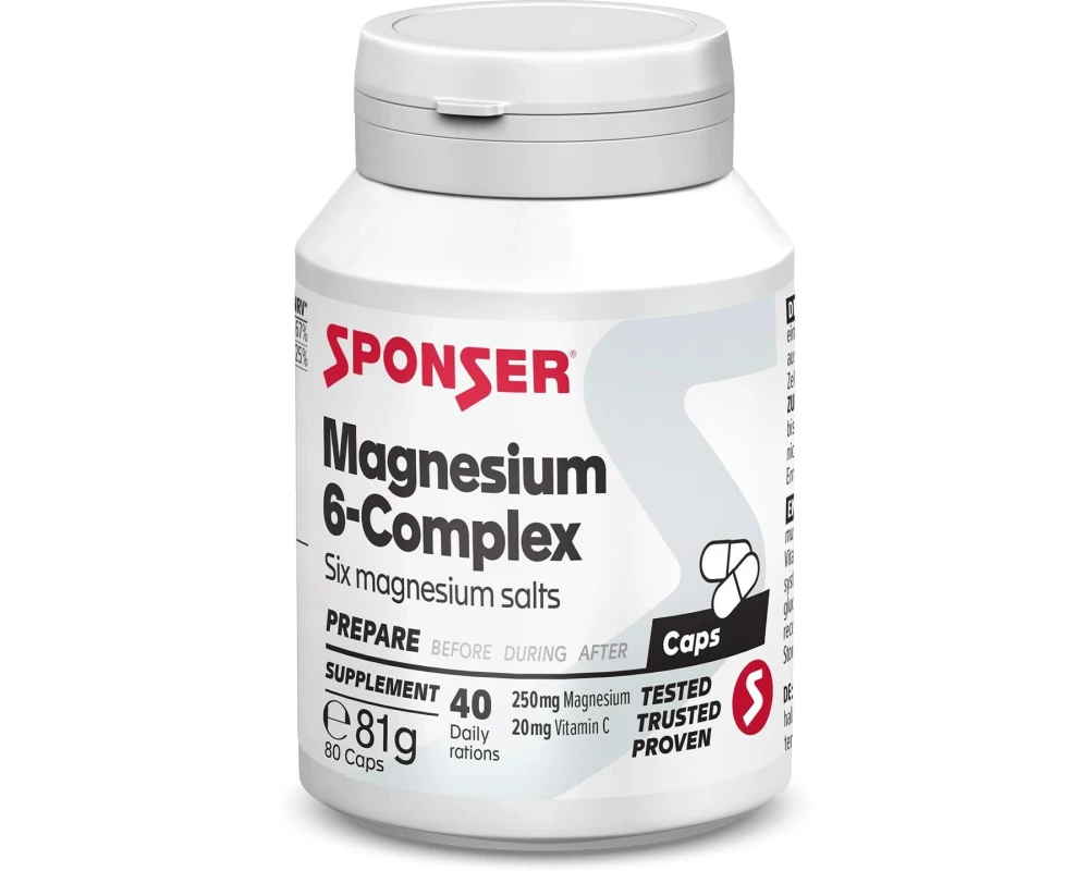 Sponser Kapsel Magnesium 6-Complex Neutral 90 Stück