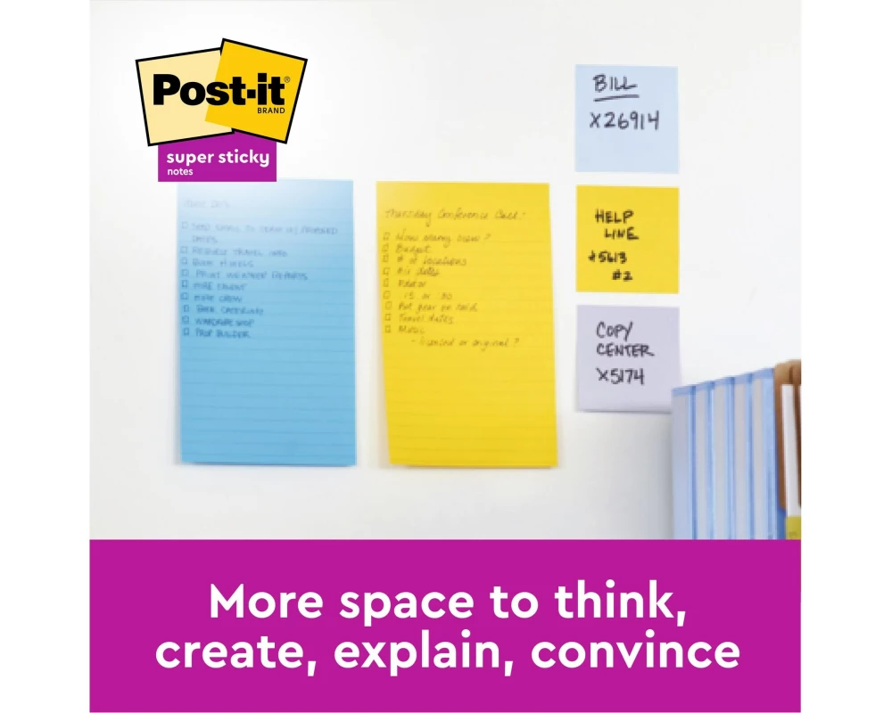 Post-it Haftnotizen Grün/Gelb/Neonpink