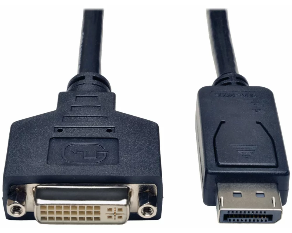 EATON TRIPPLITE DisplayPort, to DVI Cable, Adapter Converter, for DP-M, to DVI-I-F, 3ft. 0.91m