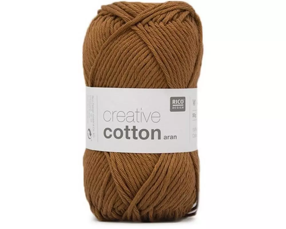 Rico Design Wolle Creative Cotton Aran 50 g, Zimt