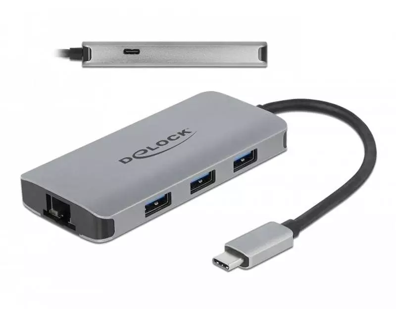 Delock Dockingstation USB-C – USB-A/LAN/PD 100W