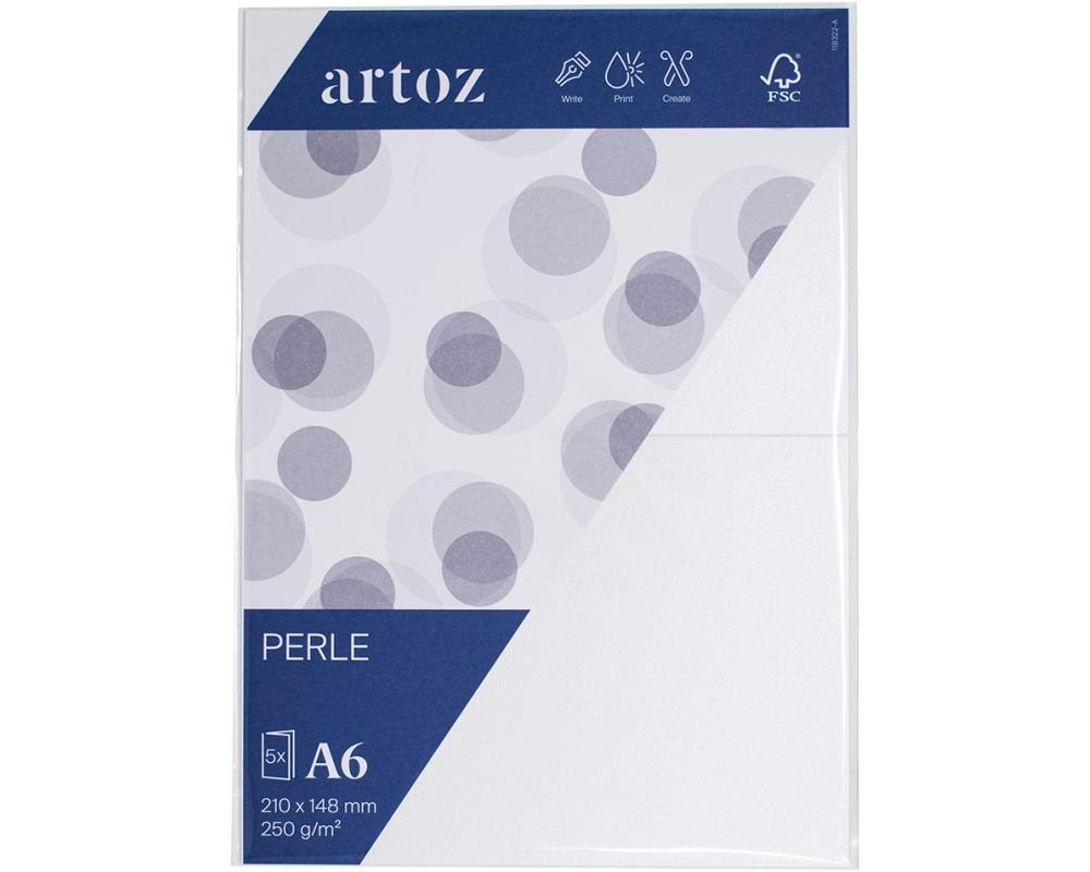 ARTOZ Karten 1001 A6 11832226-211 250g, weiss 5 Blatt
