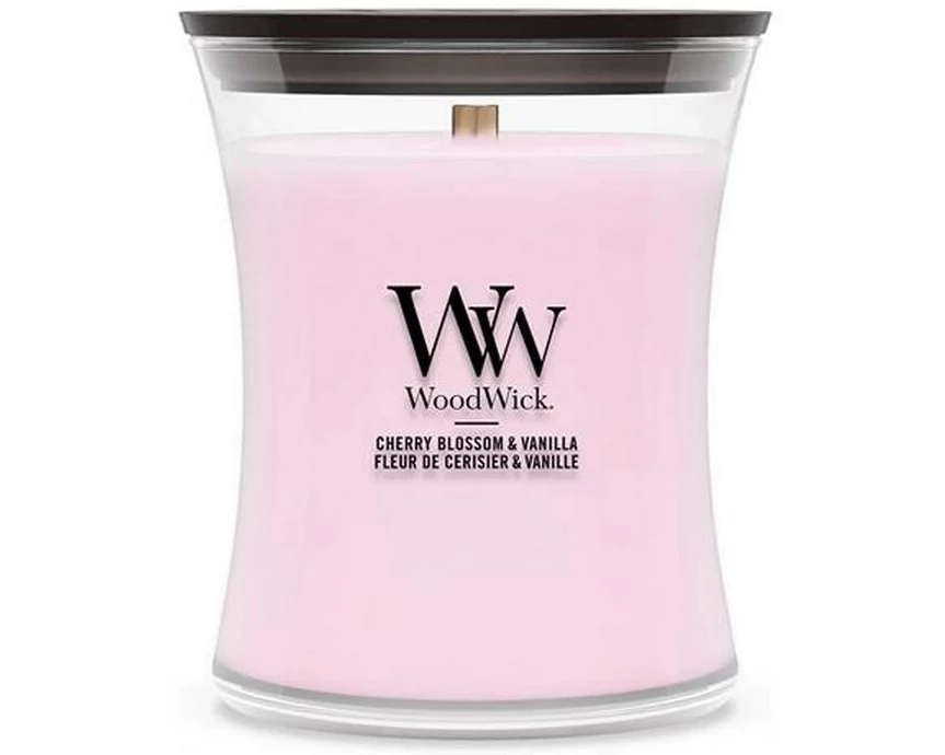 Woodwick Duftkerze Cherry Blossom & Vanilla Medium Jar