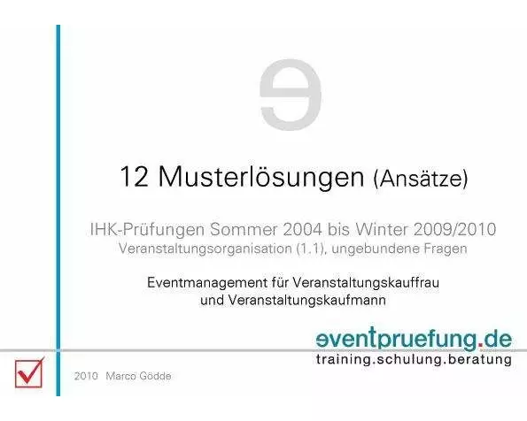 12 Musterlösungen (Ansätze)