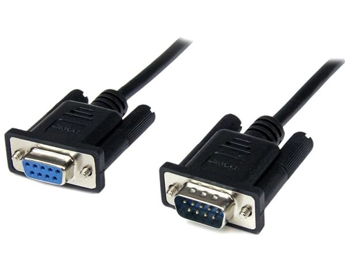 StarTech.com 2m Black DB9 RS232 Serial Null Modem Cable F/M