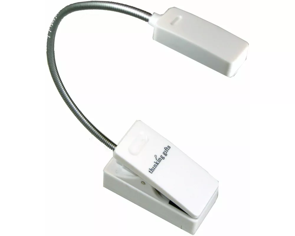 E-Booklight Weiß - LED Leselampe mit Clip für Bücher und E-Reader