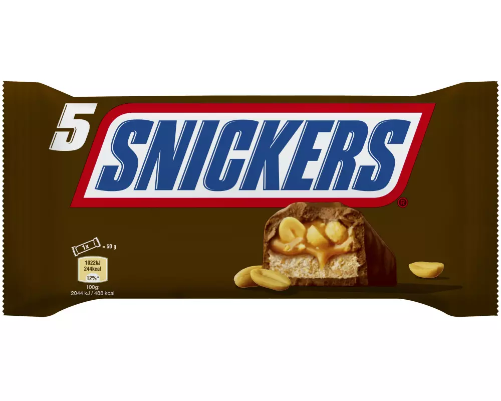 Snickers Schokoladenriegel Snickers 5 x 50 g