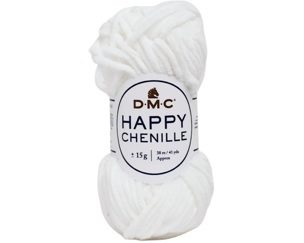 DMC Wolle Happy Chenille Weiss, 38 m