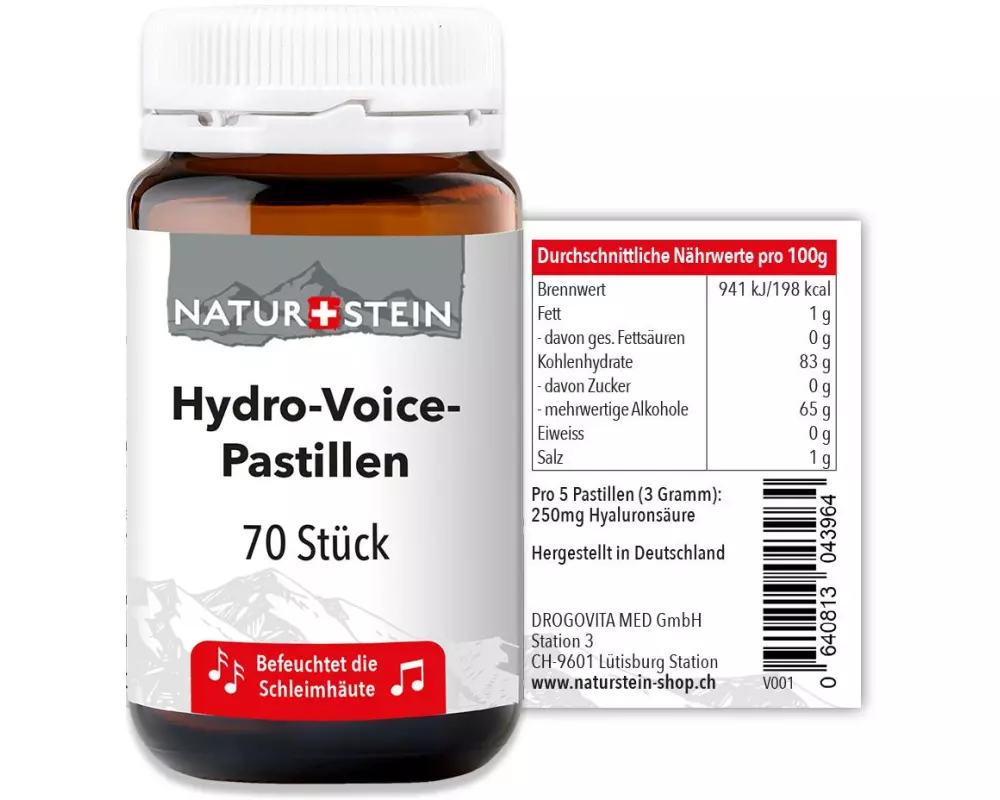 Naturstein Hydro Voice Pastillen 70 Stk.
