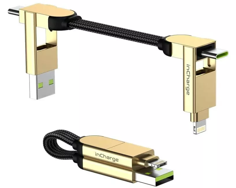 RollingSquare inCharge X, 6in1, USB-A/-C, Micro-USB, Lightning 0.07 m