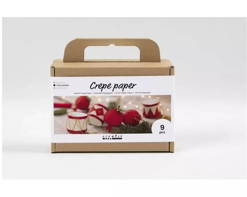 Creativ Company Bastelset Weihnachtskugeln Krepppapier