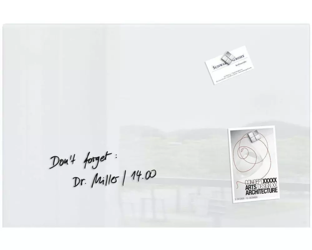 Sigel Magnethaftendes Glassboard artverum 40 cm x 60 cm, Weiss