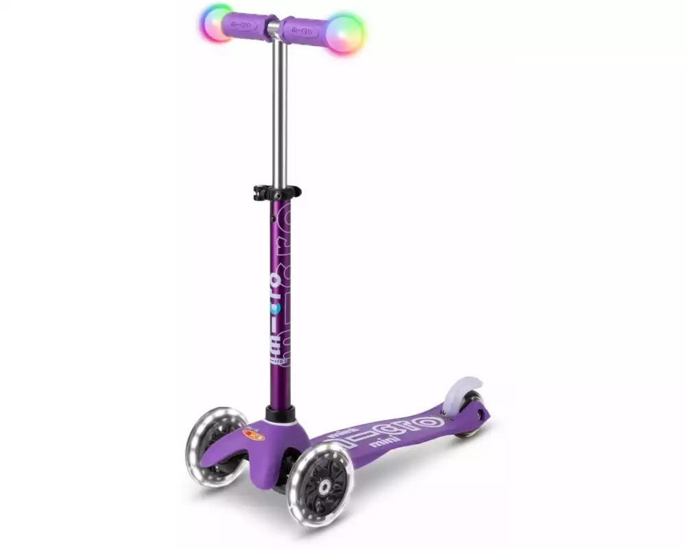 Micro Mobility Kickboard Mini Deluxe Magic Purple, LED