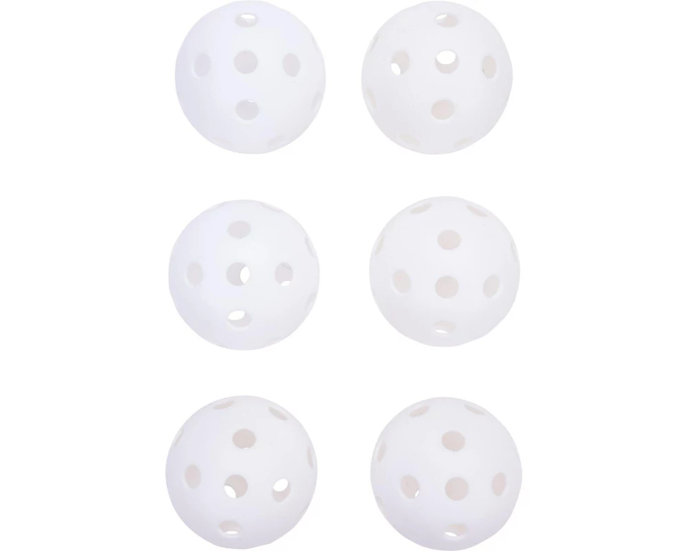 FTM Pickleball Indoor, 6 Stück, Weiss