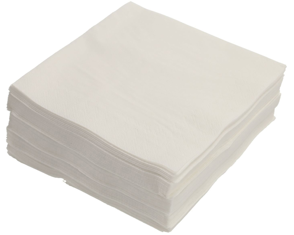 PAPSTAR rviette 33x33cm PAP86976 -lagig, weiss, 50 Stk.
