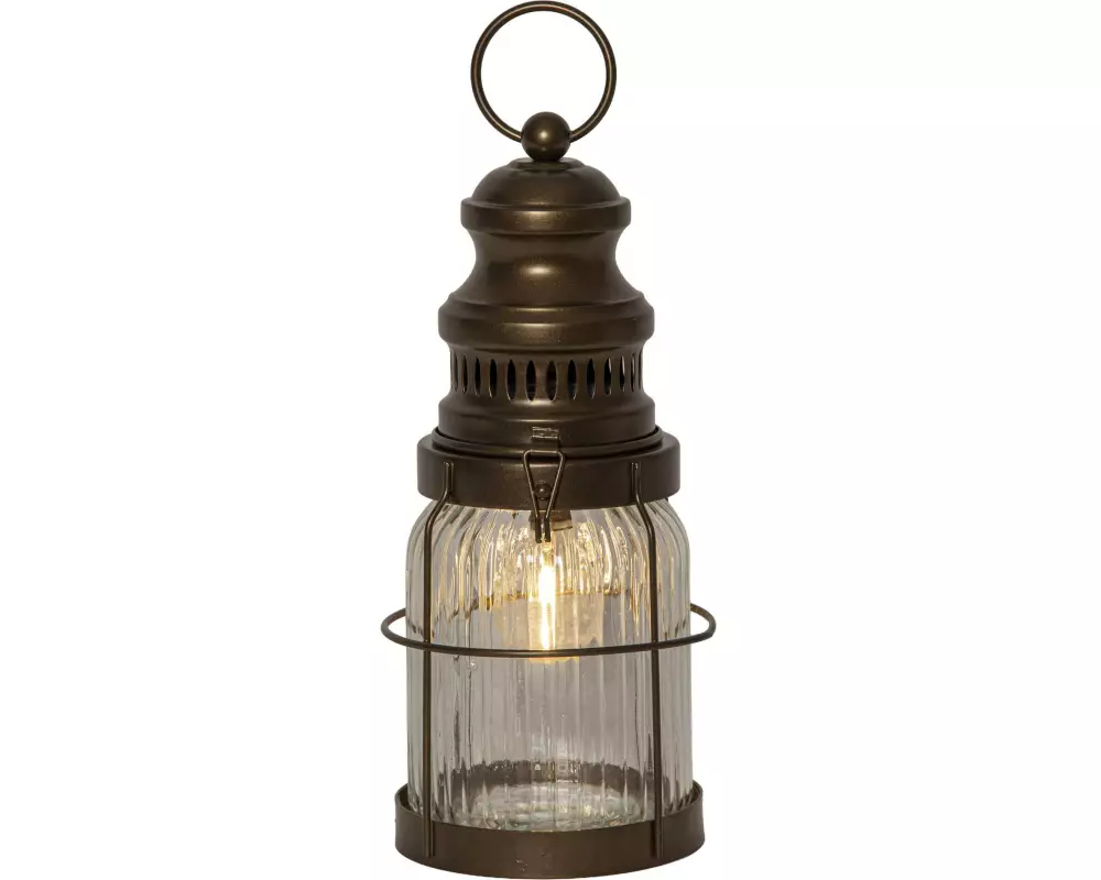 Star Trading Laterne Aina Indoor, Bronze, 28 cm Höhe