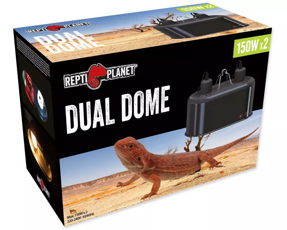 Repti Planet Reflektorlampe Dual Dome 14 cm 2 x 150 W