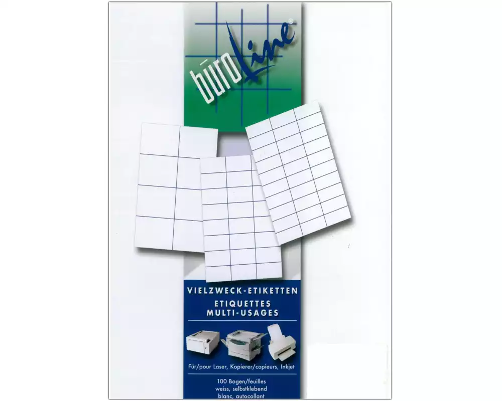 Büroline Vielzweck-Etiketten 500058 48.5 x 25.4 mm, 100 Blatt