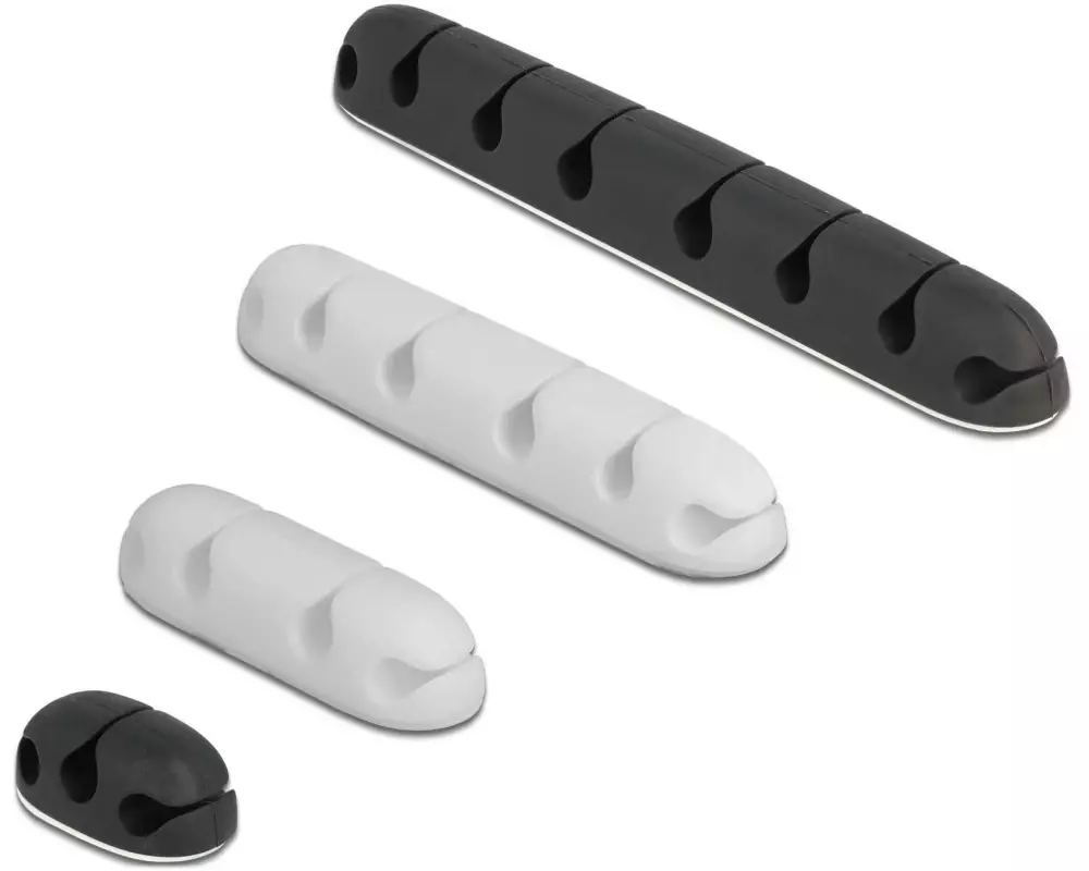 Delock Kabelhalter Kombi Set 4 Stück