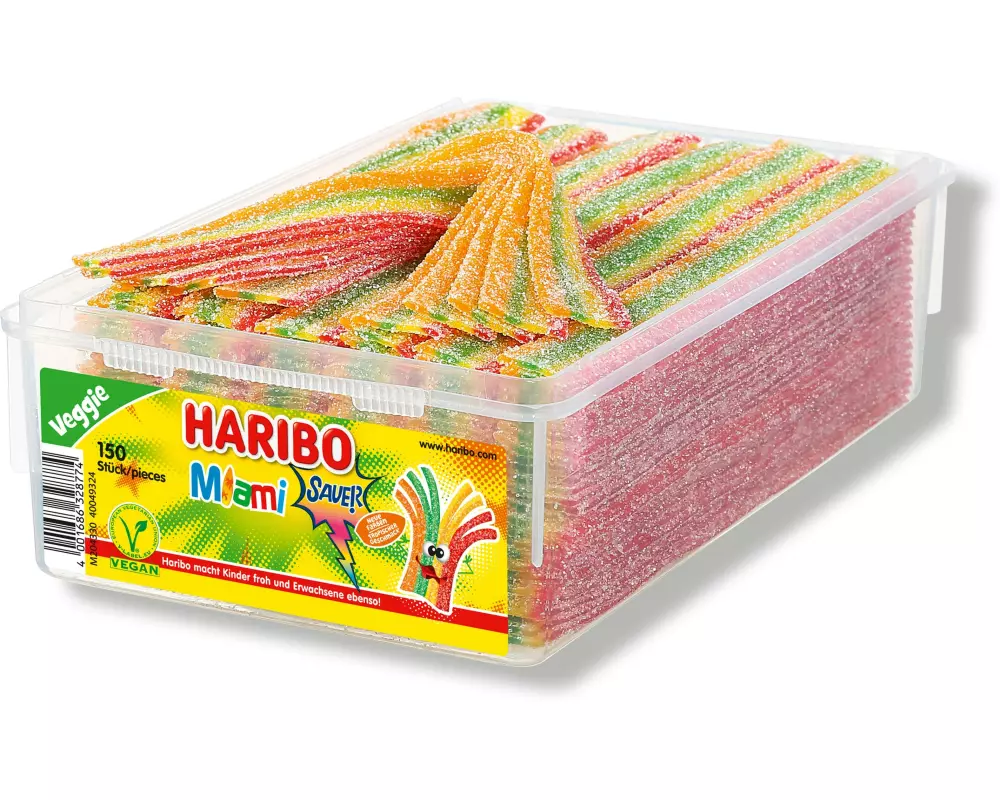 Haribo Gummibonbons Miami sauer vegan 150 Stück