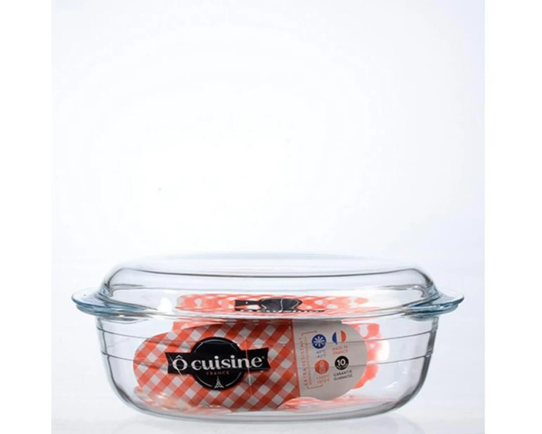 International Cookware Auflaufform Cocotte 3 l, Oval, Transparent