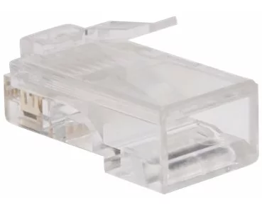 EATON TRIPPLITE RJ45 Plugs for Flat Solid / Stranded Conductor Cable, 100-Pack