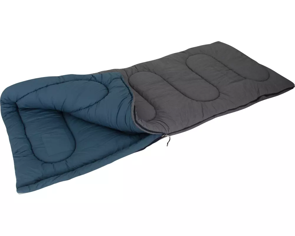 Eurotrail Texel XL Deckenschlafsack Baumwolle, Blau/Grau