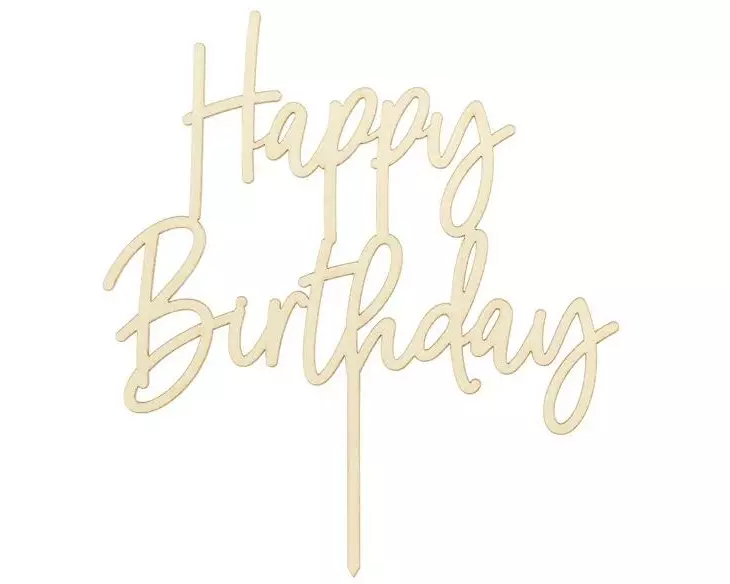 Partydeco Happy Birthday Holz 15 x 16.5 cm