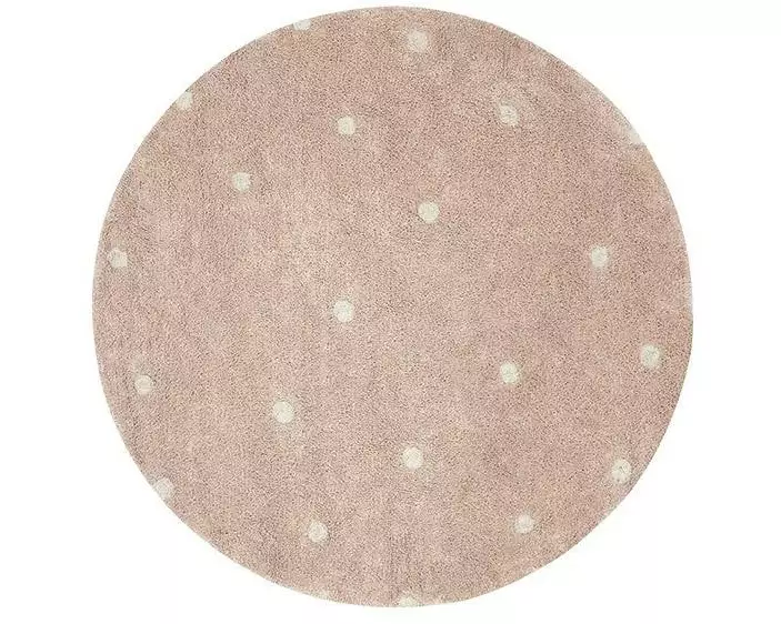 Lorena Canals Dekoteppich Round Dot Rose Ø 140 cm