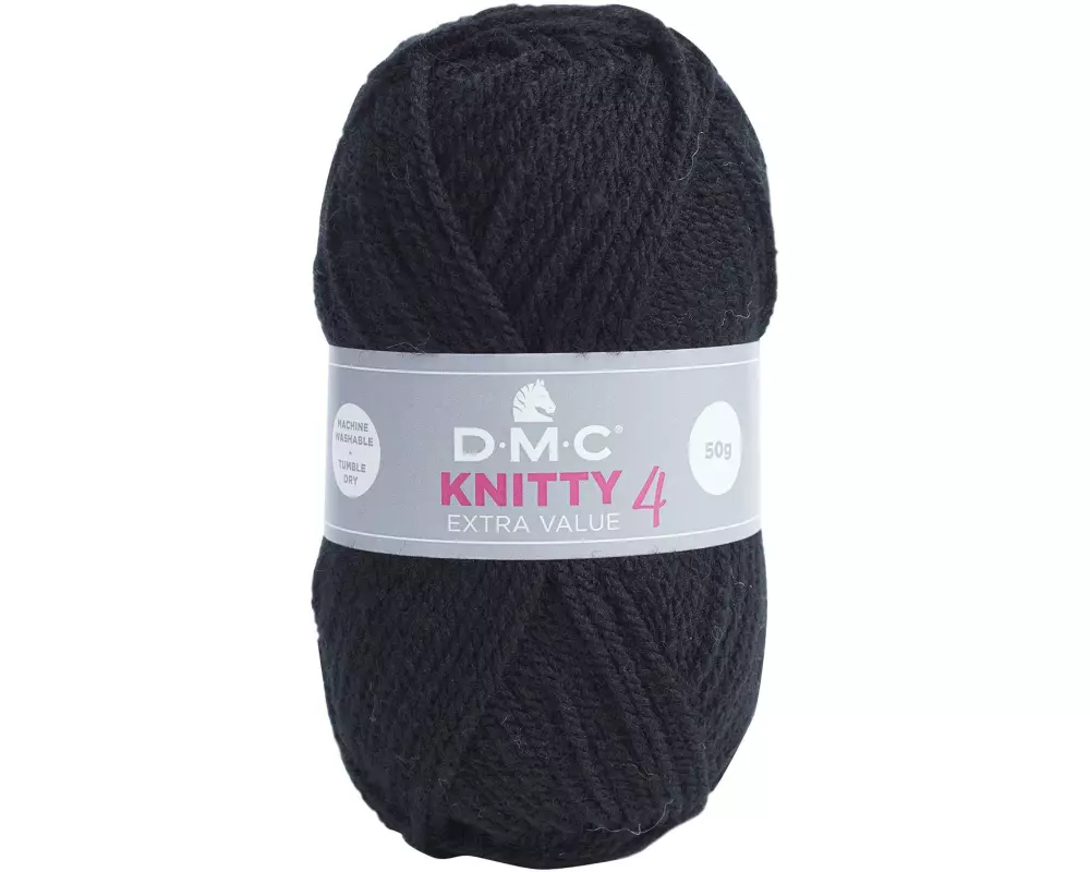 DMC Wolle Knitty 4 Mini Schwarz