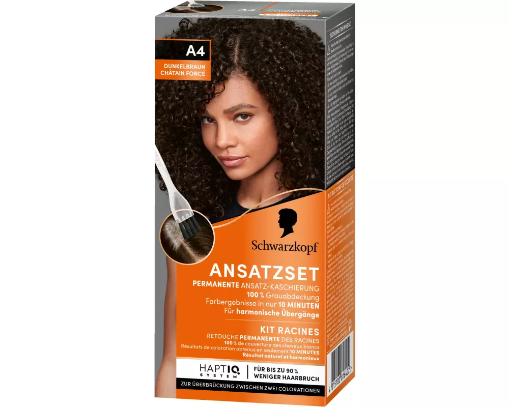 Schwarzkopf ANSATZSET Haarcoloration Dunkelbraun A4