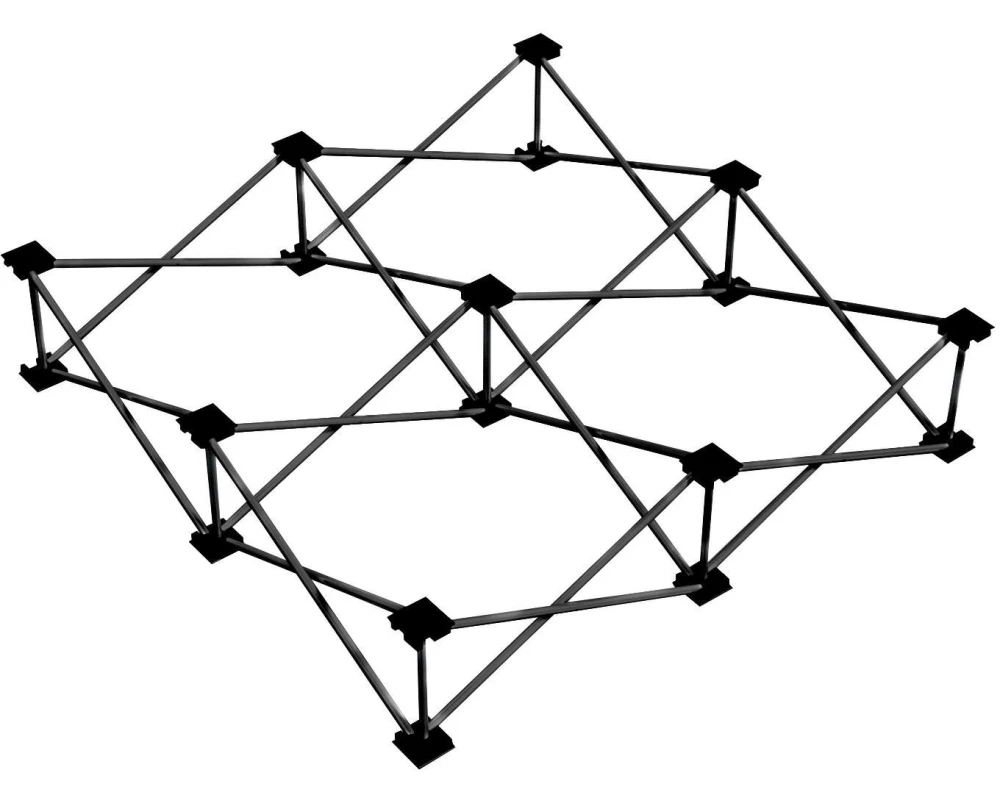 Power Dynamics Spider D750 System-Faltfüsse 100 x 100 x 20 cm Schwarz
