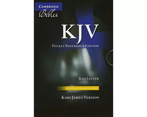 KJV Pocket Reference Bible, Black French Morocco Leather with Zip Fastener, Red-letter Text, KJ243:XRZ Black French Morocco Leather, with Zip Fastener