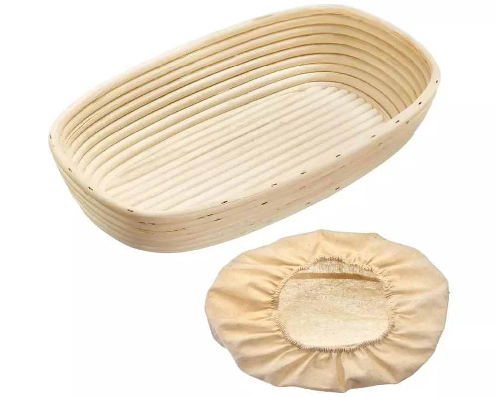 Westmark Set Gärkorb oval mit Bezug 33.5 x 20.5 x 8cm 1 Stück, Braun