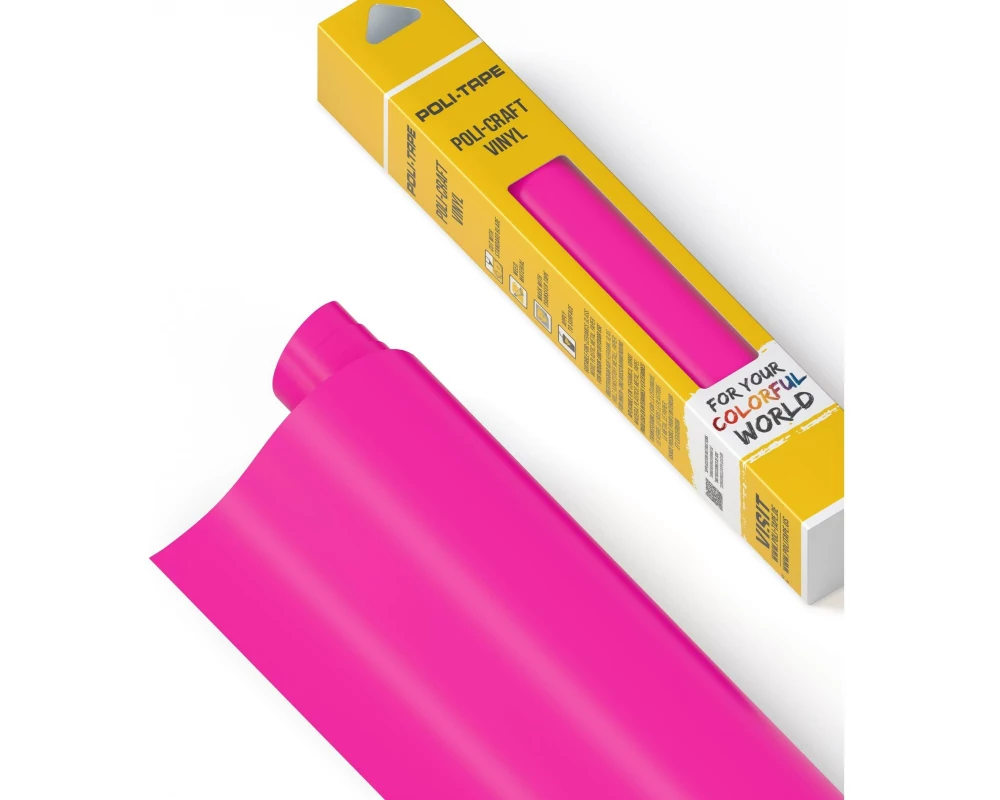 Poli-Tape Vinylfolie Permanent 30.5 x 183 cm, Neon Pink matt