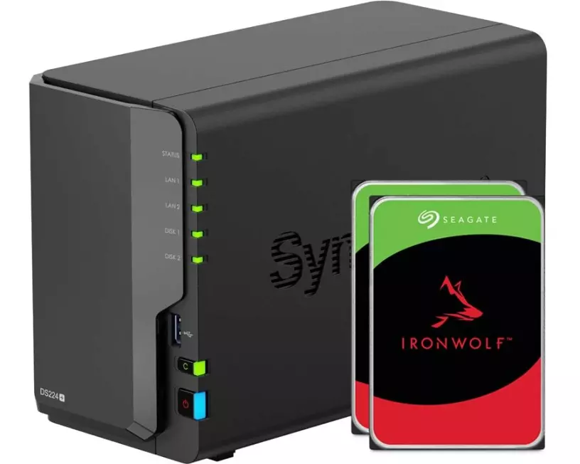 Synology NAS DiskStation DS224+ 2-bay Seagate Ironwolf 4 TB