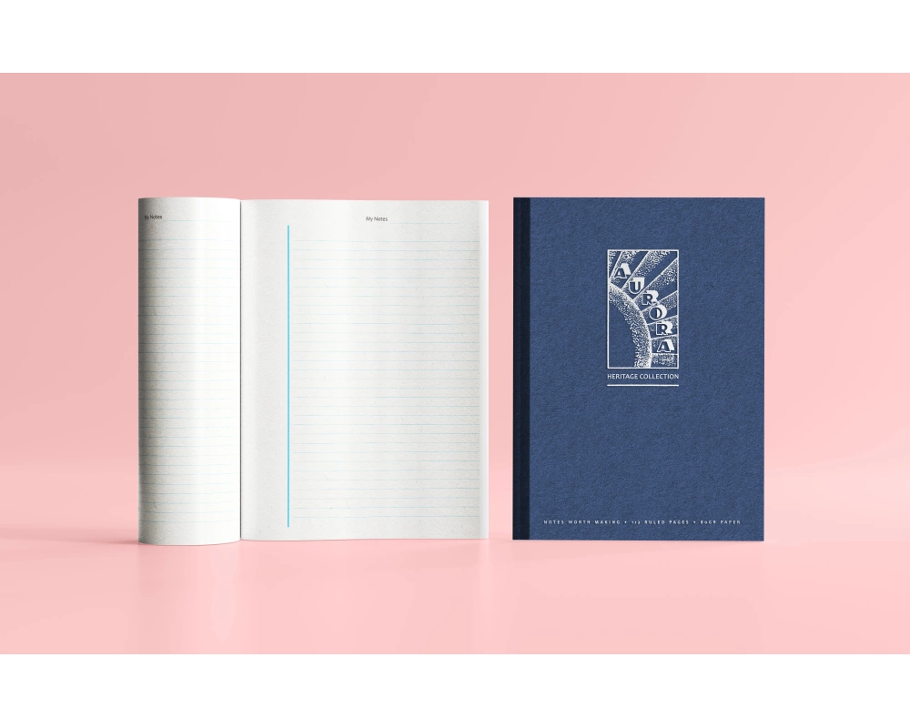 AURORA Notizbuch Heritage 234X165MM 1935N blau, liniert 112 Seiten