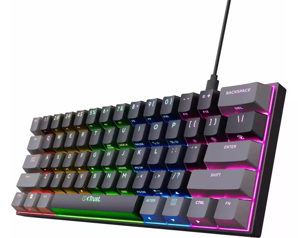 Trust Gaming-Tastatur GXT 867 Acira 60%
