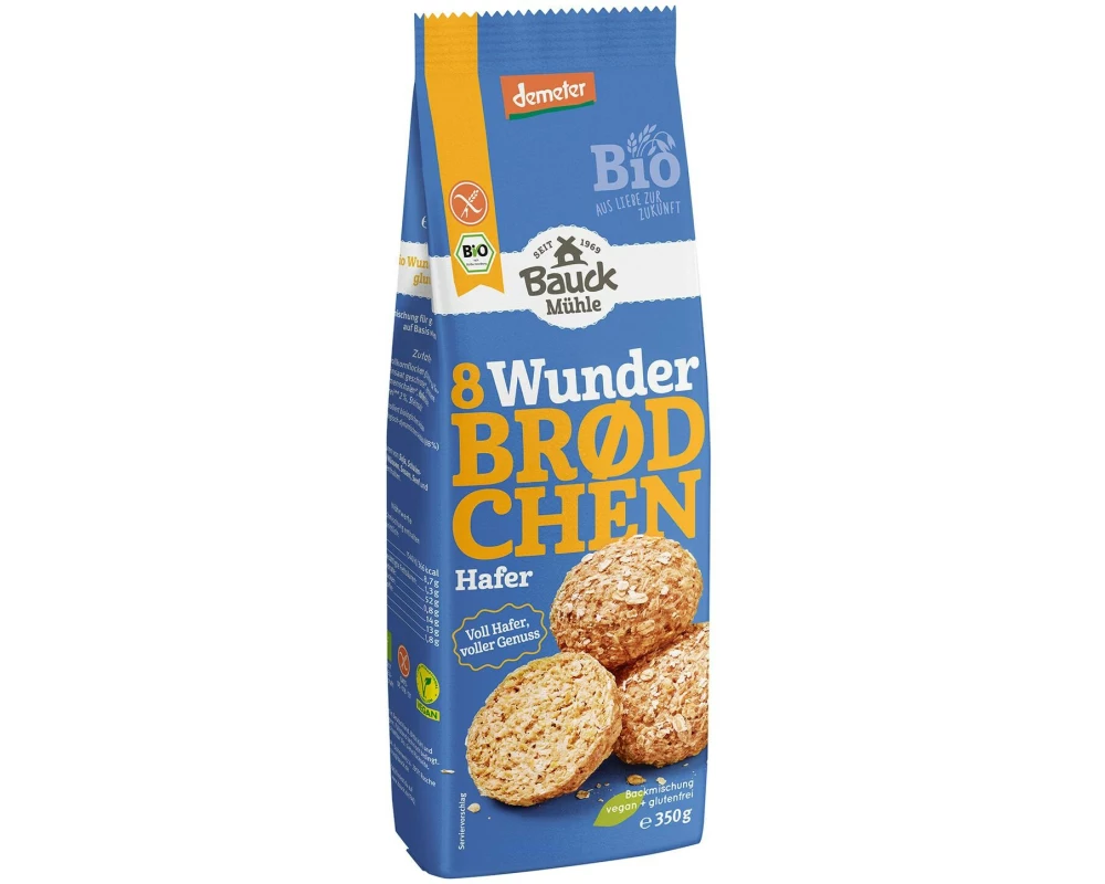 Bauck Mühle Backmischung Wunderbrodchen Hafer 350 g