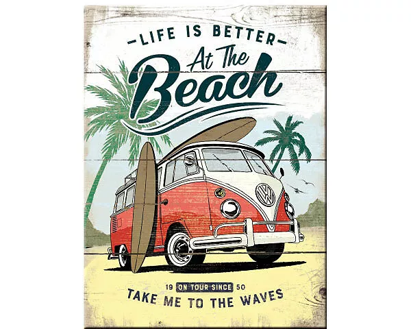 Magnet. Volkswagen / VW Bulli - Beach, Volkswagen