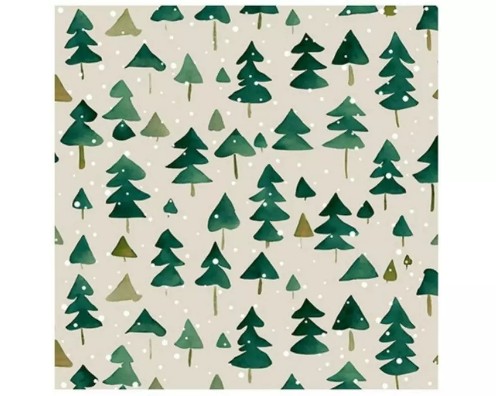 Braun + Company Weihnachtsservietten Winter Forest Mehrfarbig, 20 Stück