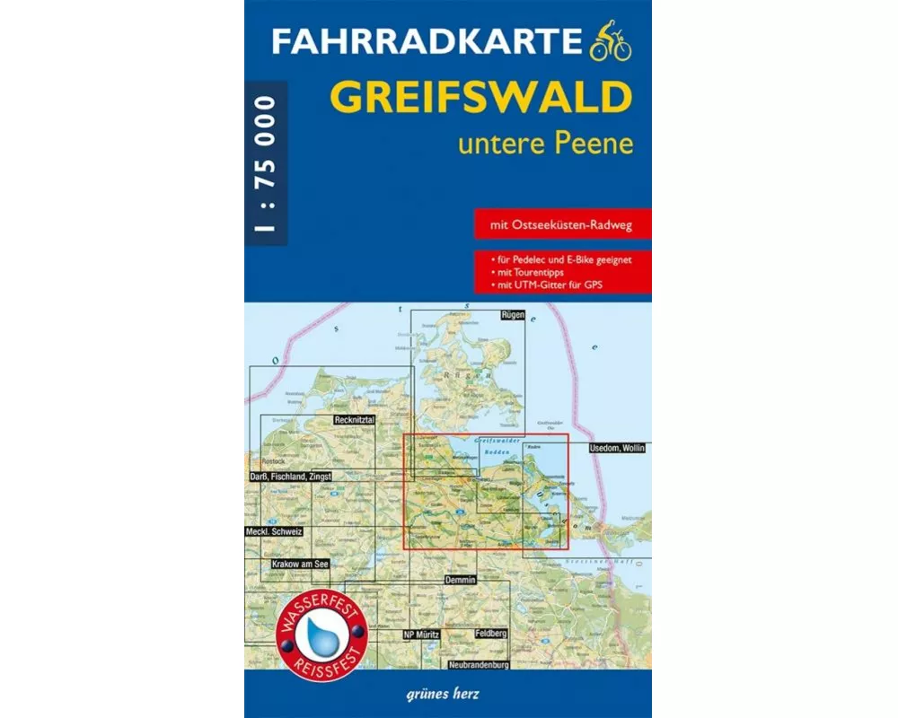 Fahrradkarte Greifswald, untere Peene