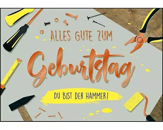 Doppelkarte. Zum Geburtstag (Werkzeug)