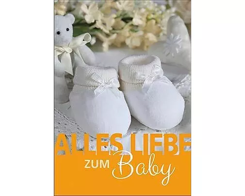 Doppelkarte. Zum Baby (Schuhe) / A4