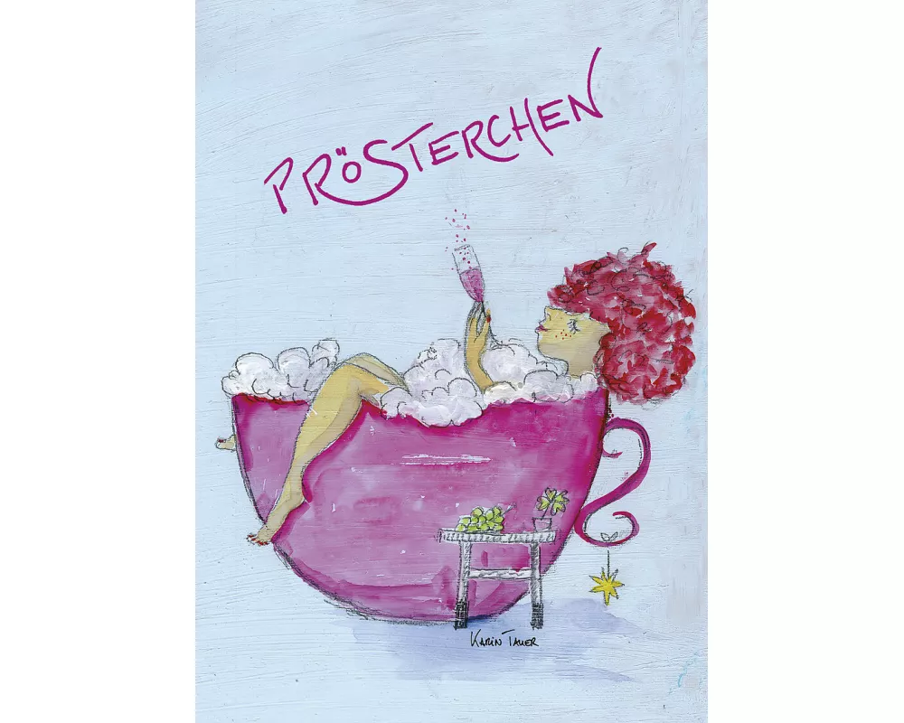 Postkarte. Glücksbotschaften / Prösterchen / Hoch