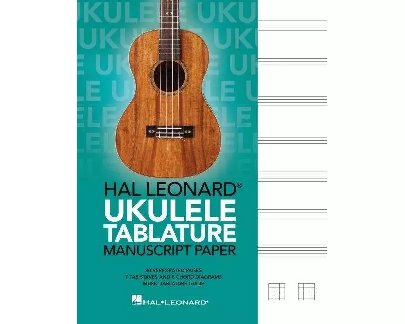 Hal Leonard Ukulele Tablature Manuscript Paper